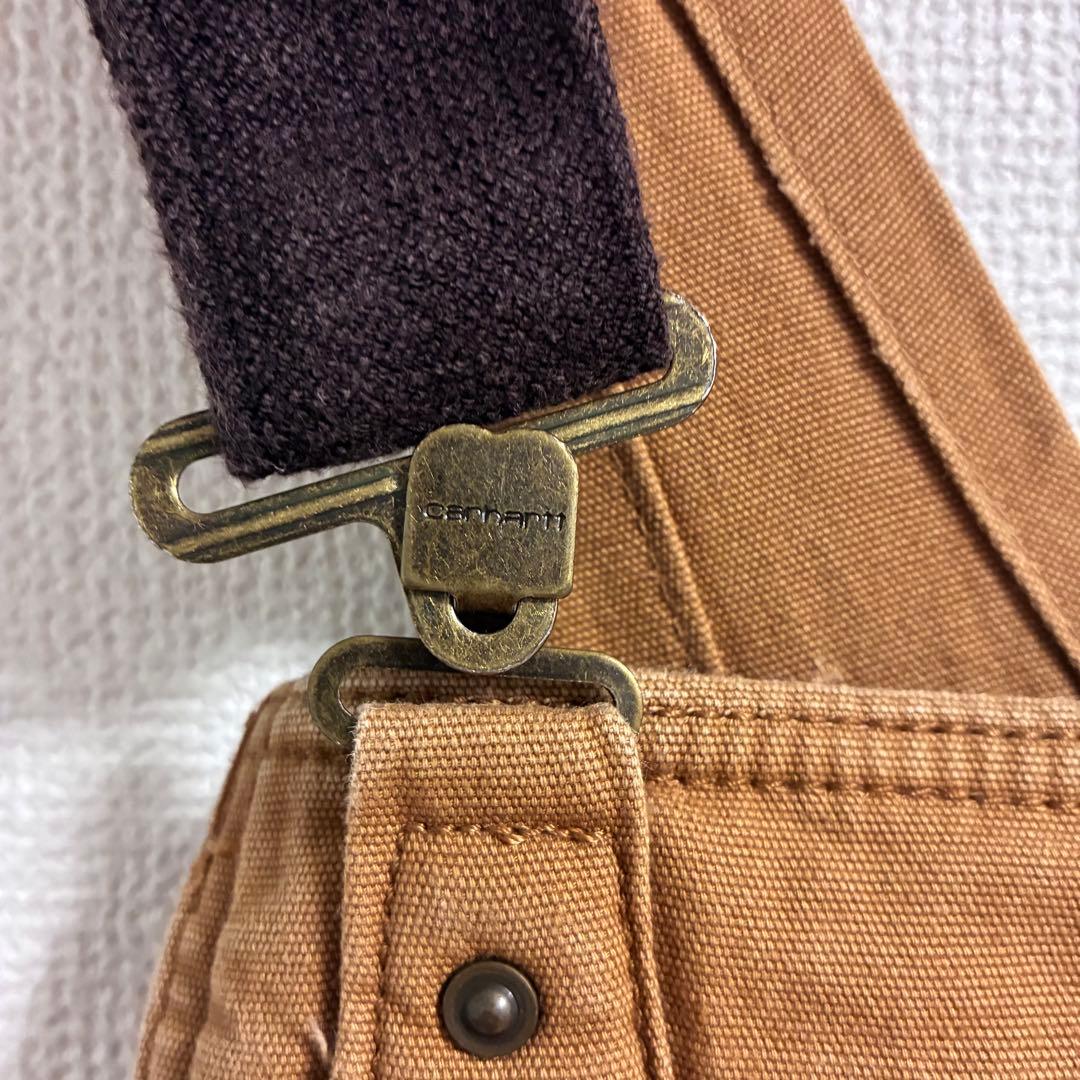Carhartt ダブルニー　ブラウンオーバーオール　34×34