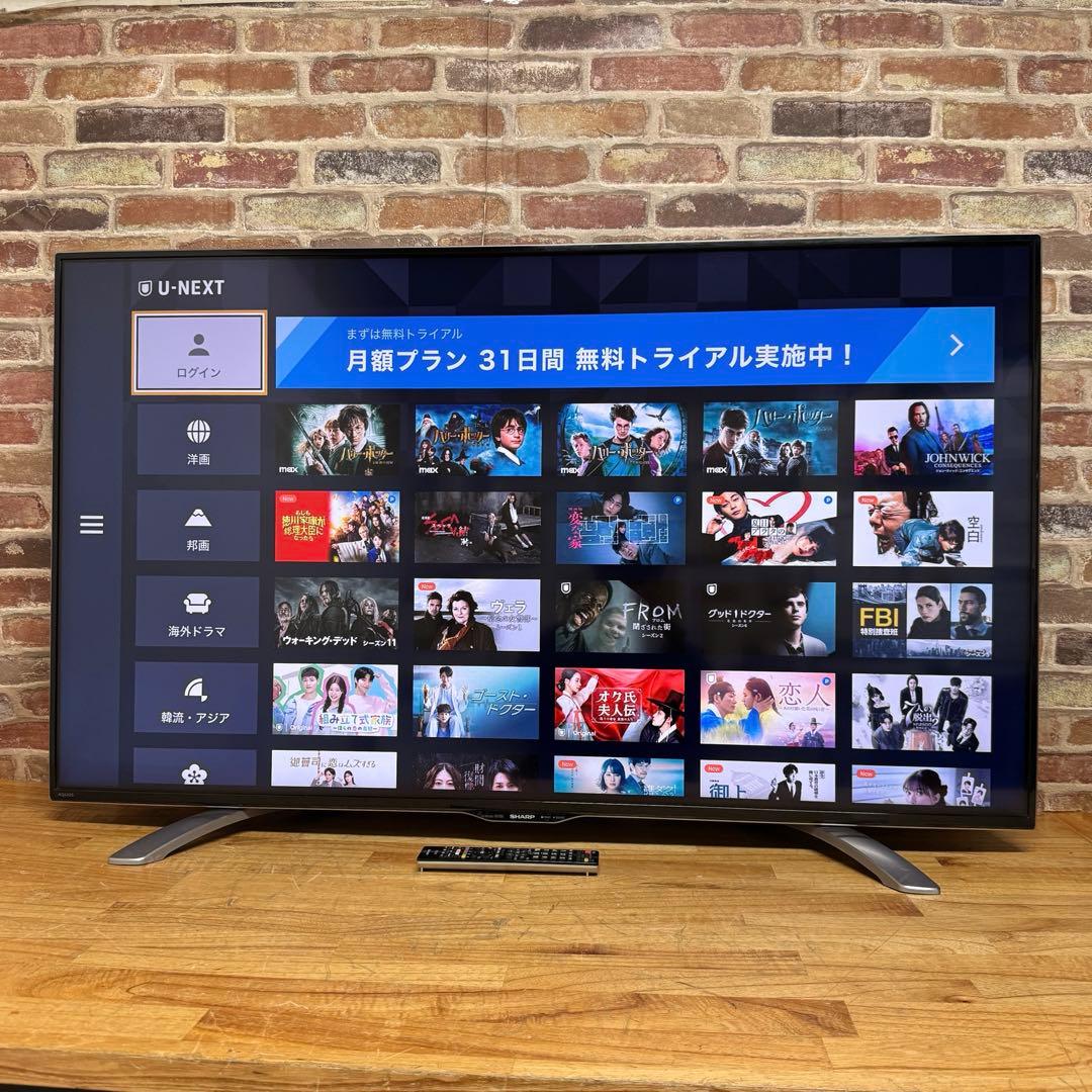 シャープ 55V型 4K 液晶テレビ AQUOS LC-55U30 動画アプリ○