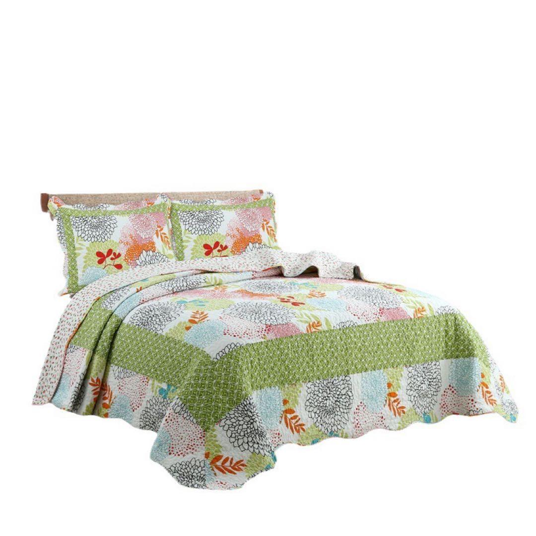 キルトベッドカバー3点セット綿マルチカバー キルティング 063