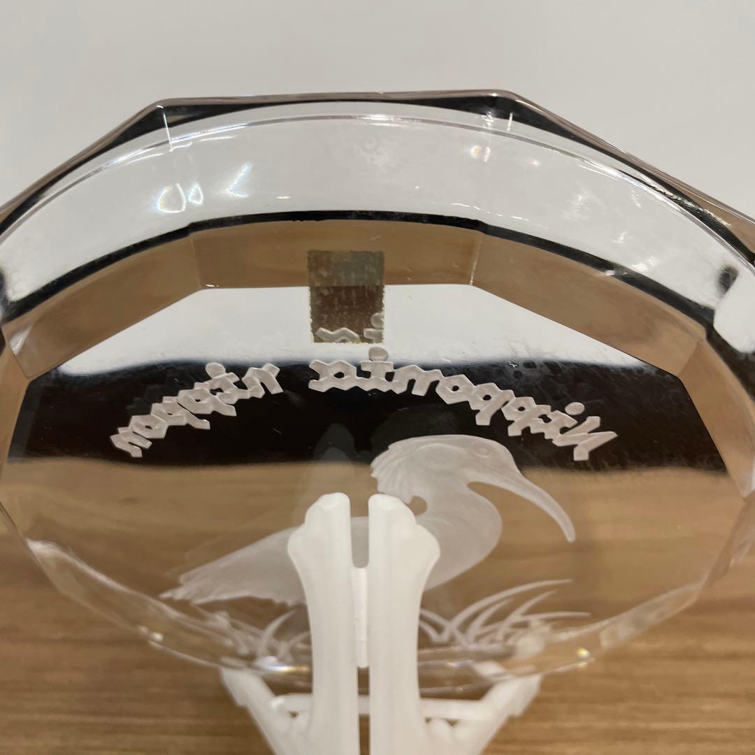 KAGAMI カガミクリスタル　最高級クリスタルガラス　お皿　鳥　鳥柄　プレート