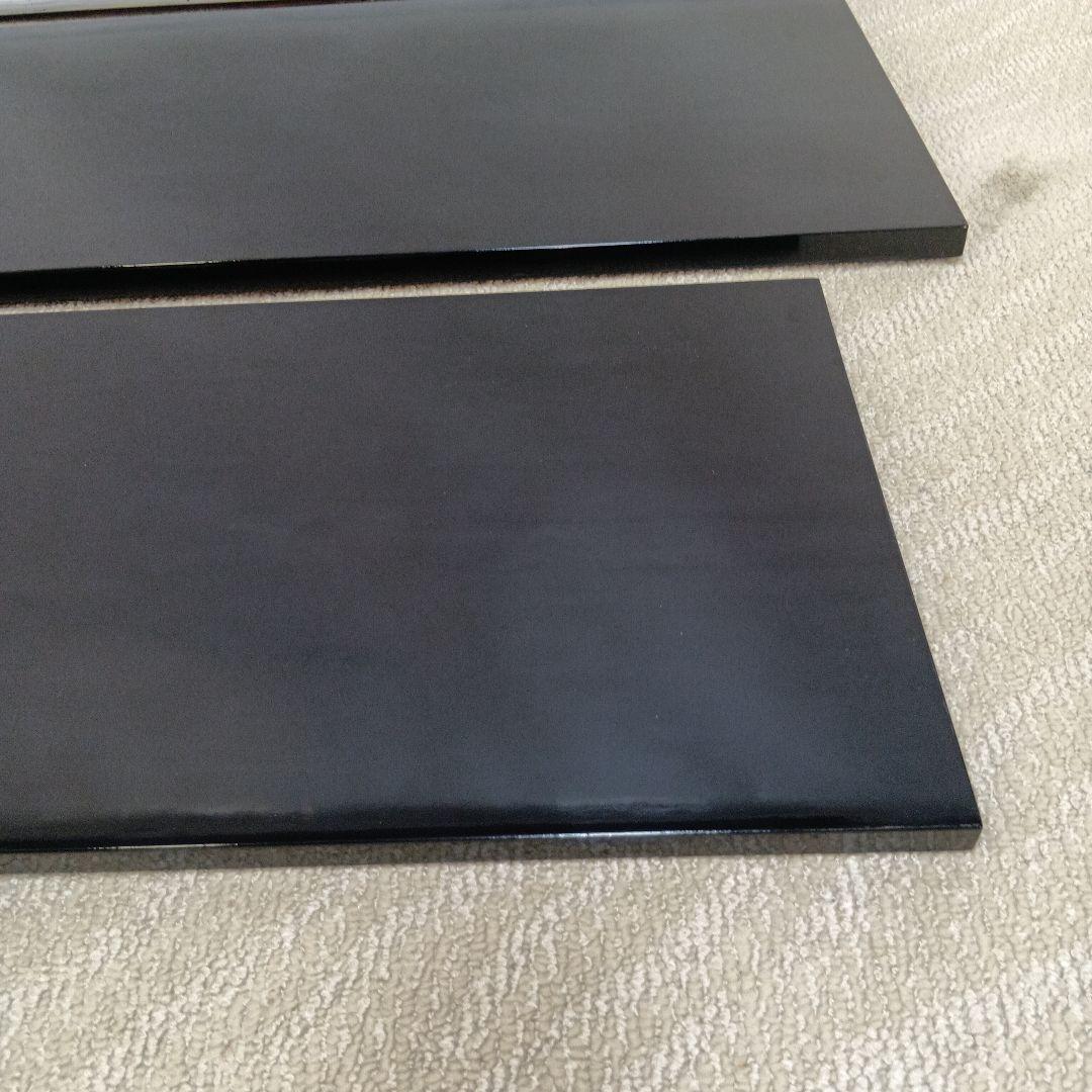 【大 小 2枚】茶道具 敷板 長板 黒真塗 炉用 風炉用 茶道 送料無料