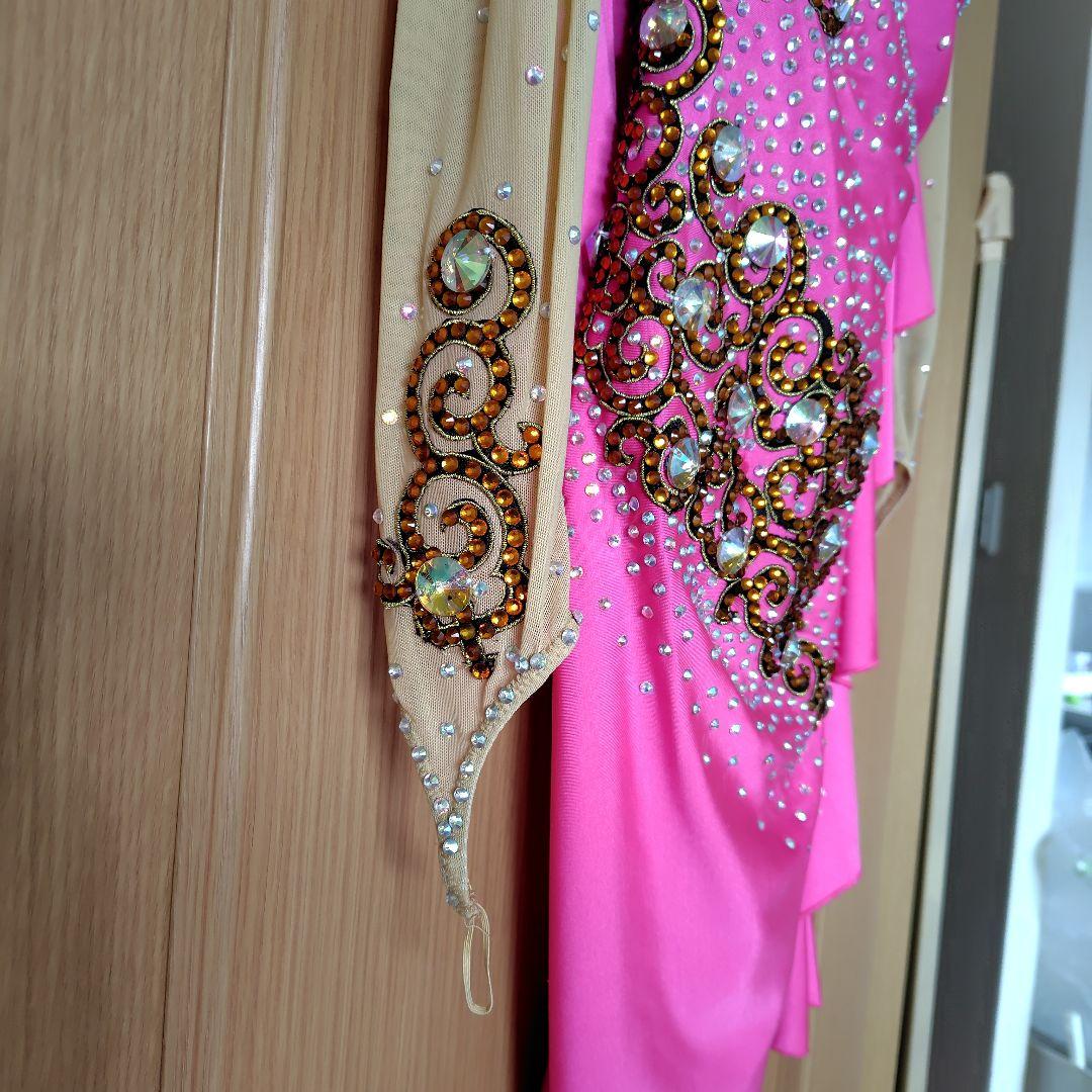 社交ダンス用ピンクラテンドレス