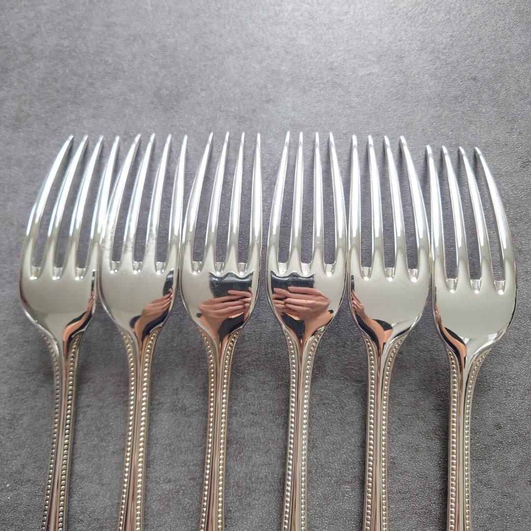 美品 クリストフル パール テーブルフォーク 6点