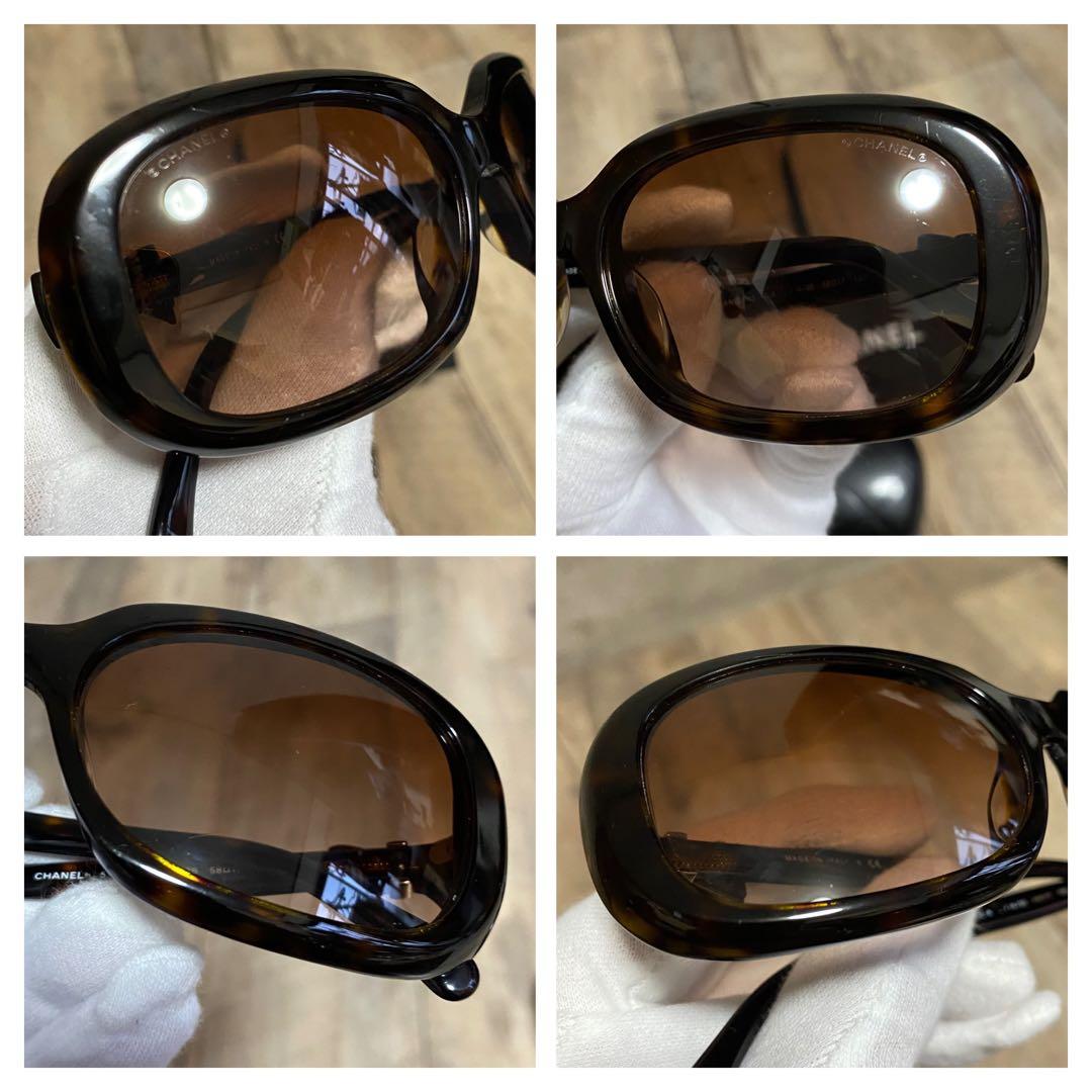 正規品☆シャネル ココマーク サングラス ブラウン べっ甲 リボン ヴィンテージ