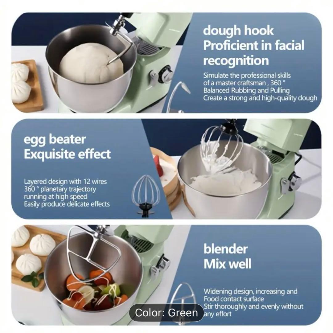 全自動多機能キッチン電気スタンドミキサー、自動生地ミキサー、家庭用泡立て器