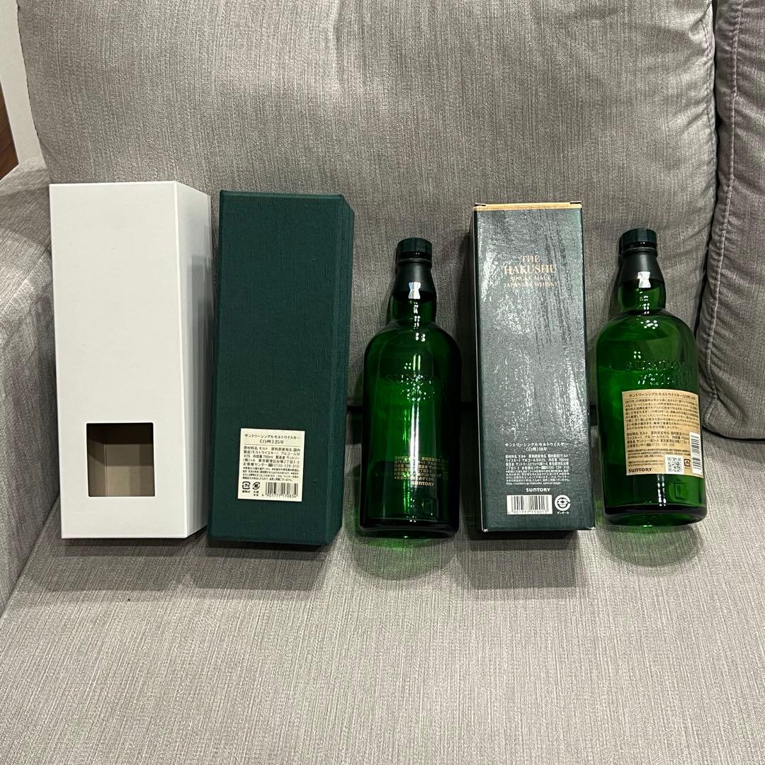 蒲*谷様 白州25年 & 白州18年 箱付き　空き瓶　セット