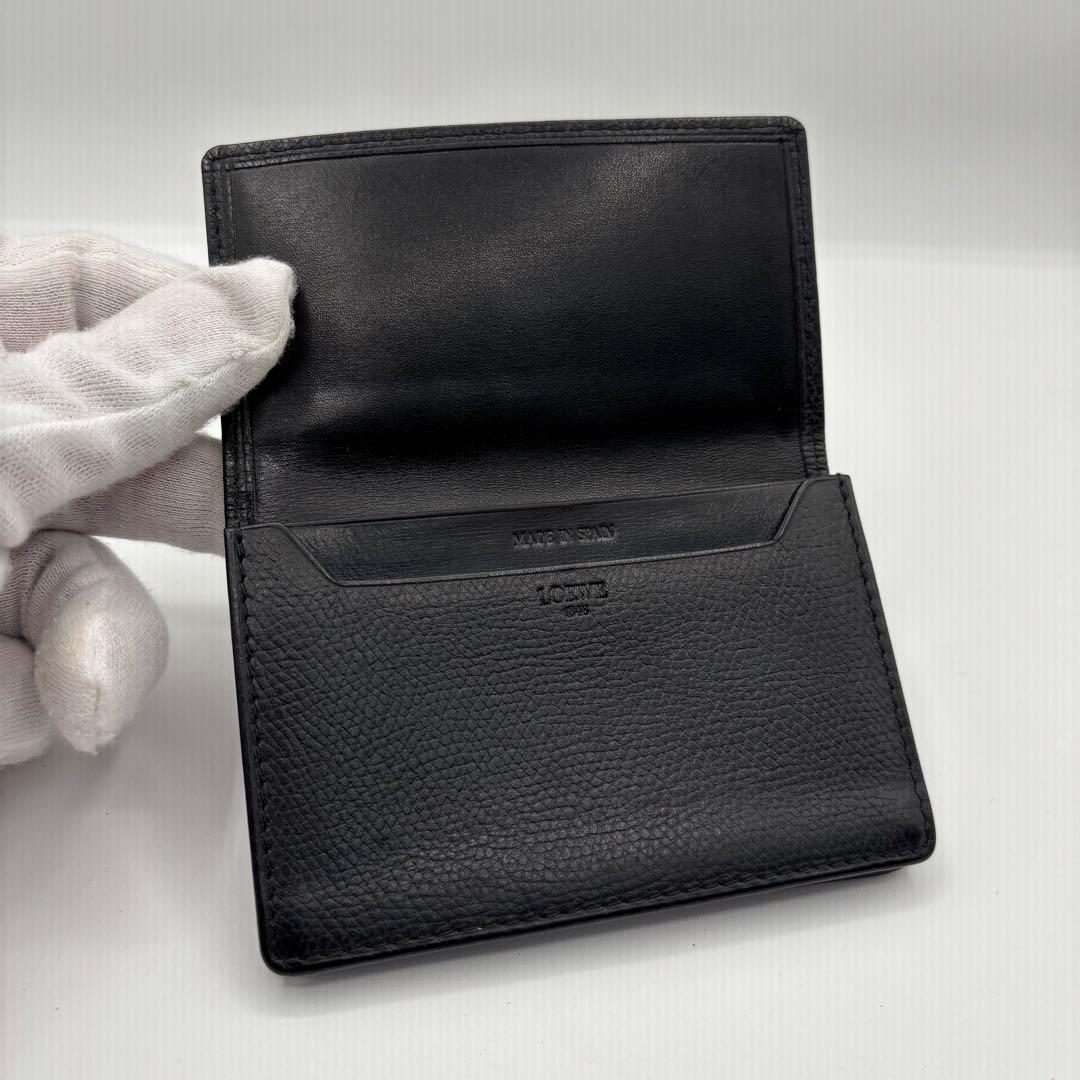 LOEWE ロエベ アナグラム カードケース 名刺入れ レザー ブラック 美品