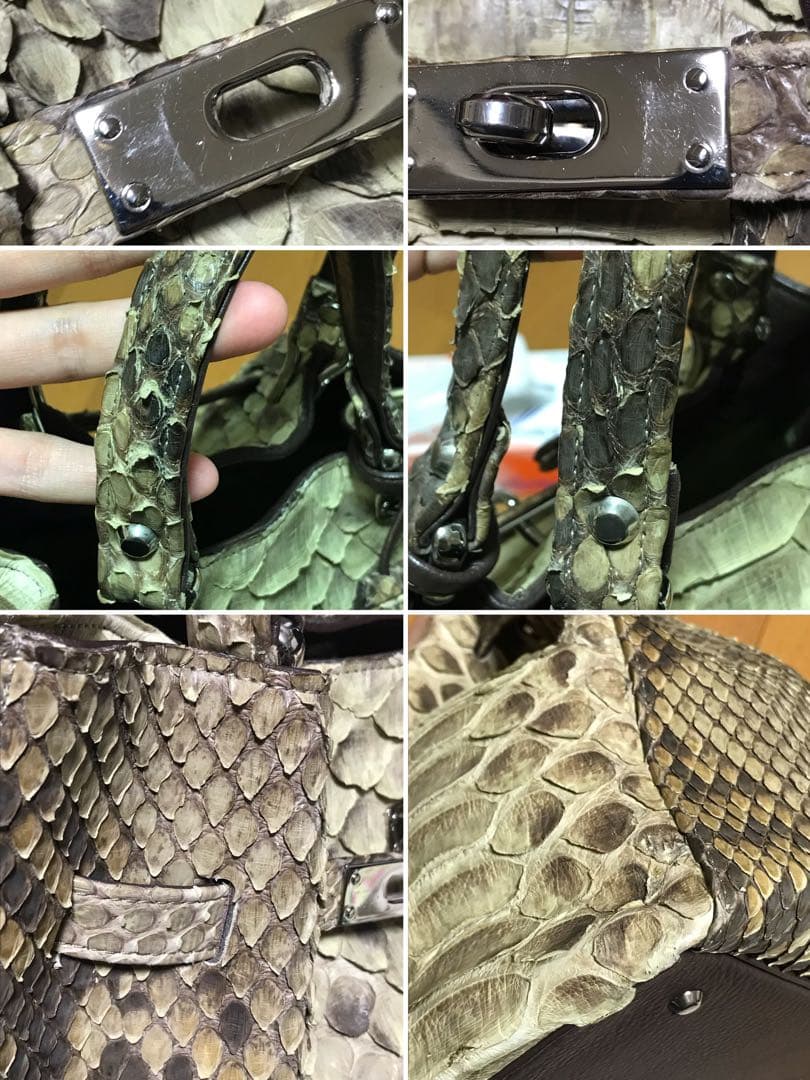 サンレミー　バッグ　高級パイソン