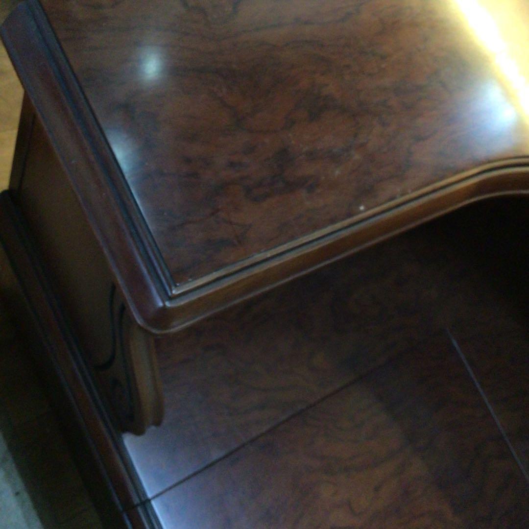 オールド　カリモク家具 コーナーテーブル