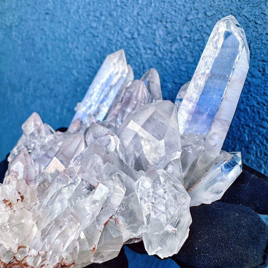 希少高透明度❗️マニカラン産キラキラ☆ヒマラヤ水晶クラスター超強いパワーA1413