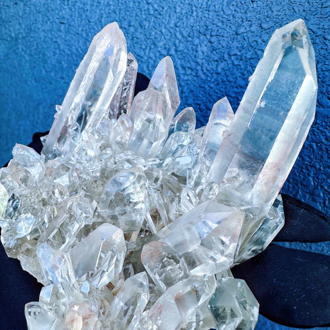 希少高透明度❗️マニカラン産キラキラ☆ヒマラヤ水晶クラスター超強いパワーA1413