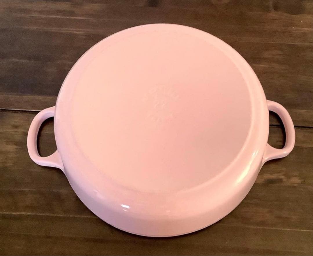 ル・クルーゼ ココットロンド BASSE TRADITION シフォンピンク