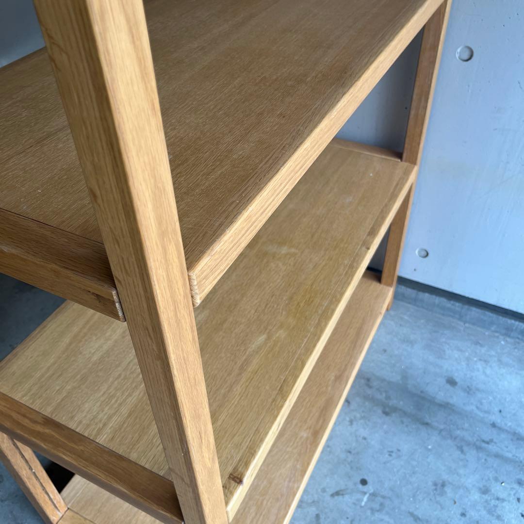 美品・廃盤希少★無印 オーク材ユニットシェルフ・中