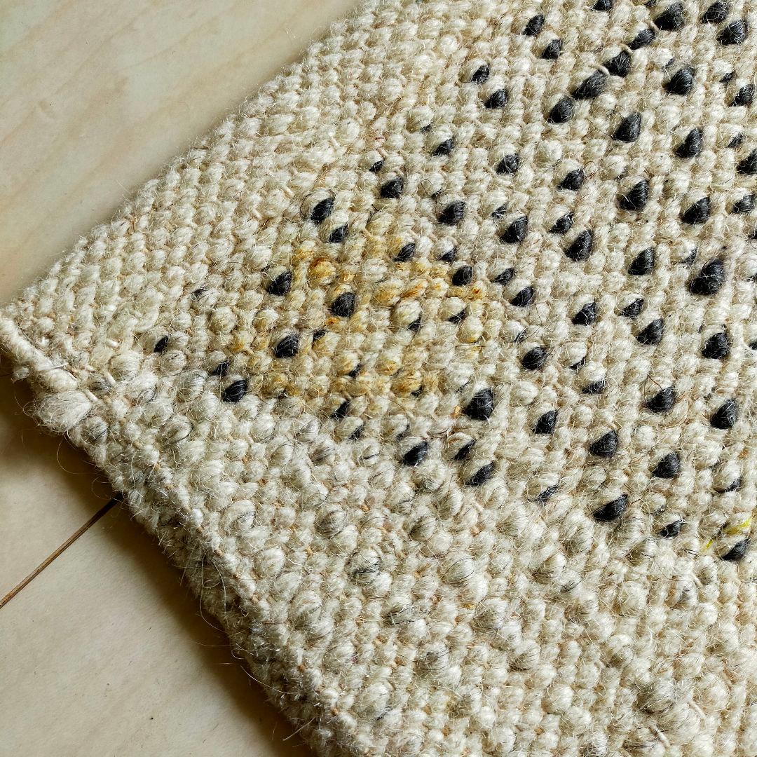 ウニコ　手編み ウールラグ　 北欧モダン シンプルデザイン　カーペット　絨毯