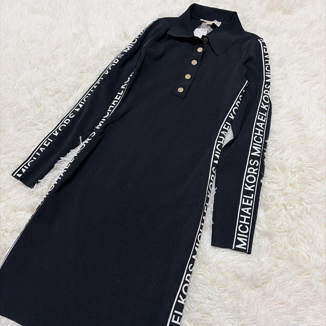 MICHAEL KORS ポロシャツスタイル ワンピース 長袖 タイト