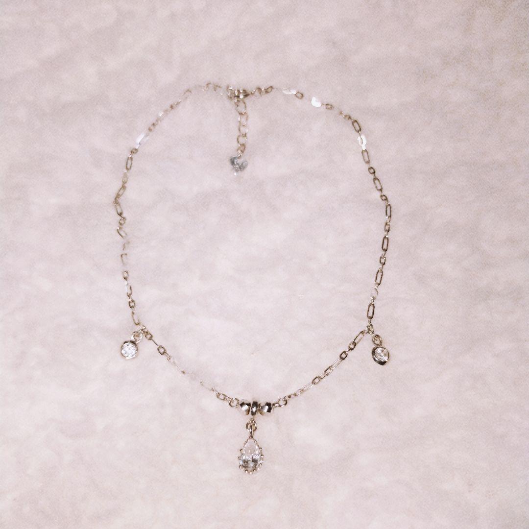 美品14Kホワイトゴールドチェーン アンクレット 14K