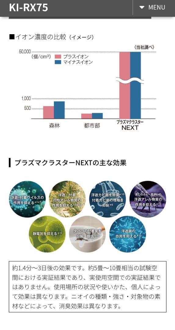 SHARPシャープ加湿空気清浄機♡KI-RX75☆プラズマクラスター✨