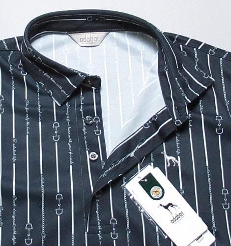 新品 アダバット/adabat ゴルフ　ビットストライプ長袖ポロシャツ/XL