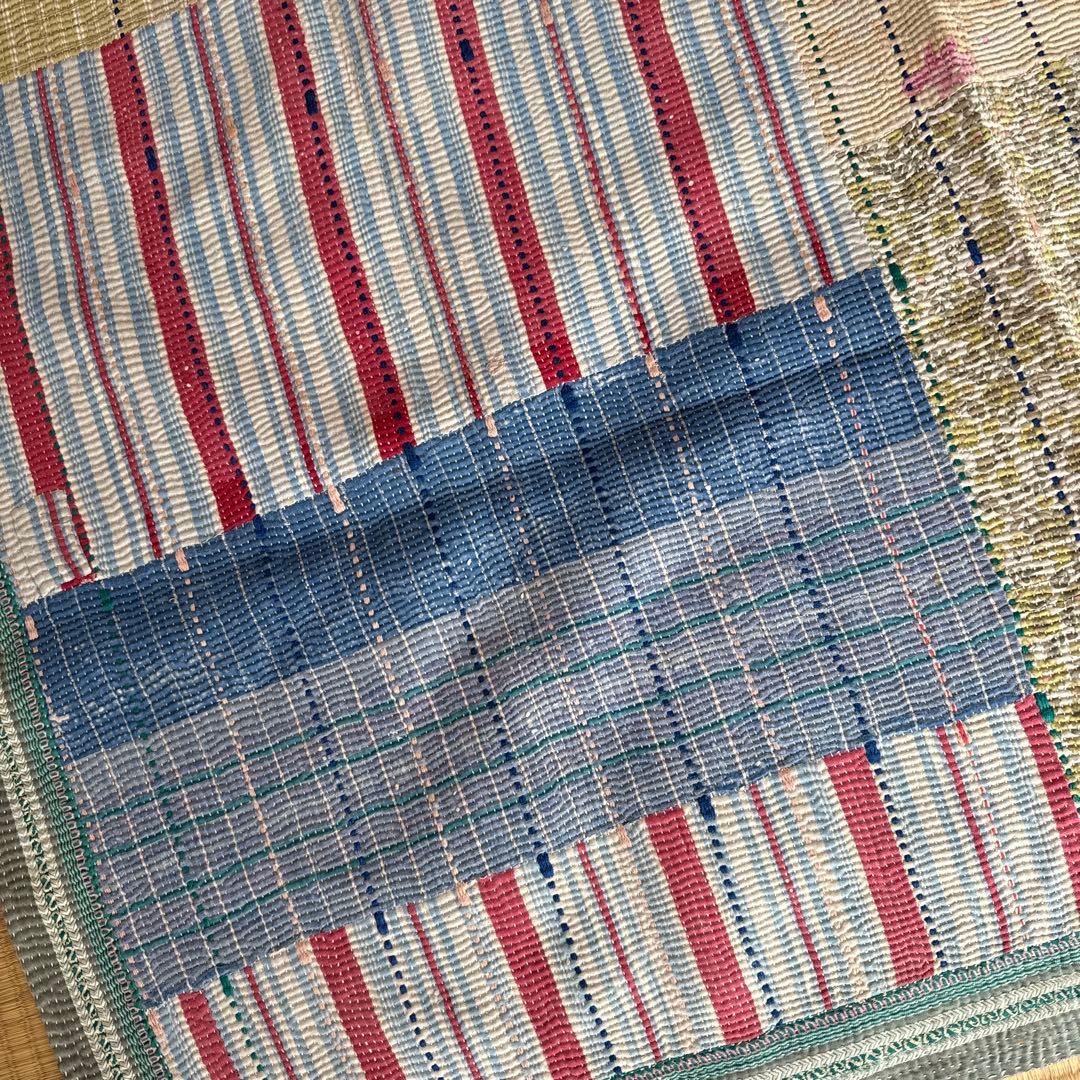 kase出品ヴィンテージラリーキルト　カンタキルト　緑系