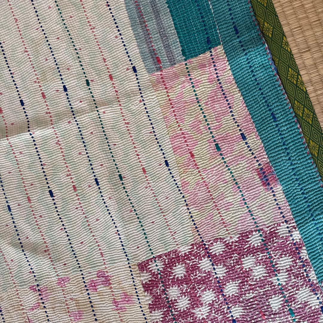 kase出品ヴィンテージラリーキルト　カンタキルト　緑系