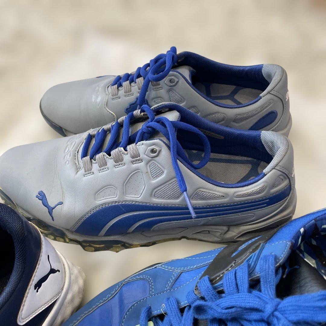 PUMA ゴルフシューズセット ホワイト/ネイビー/グレー