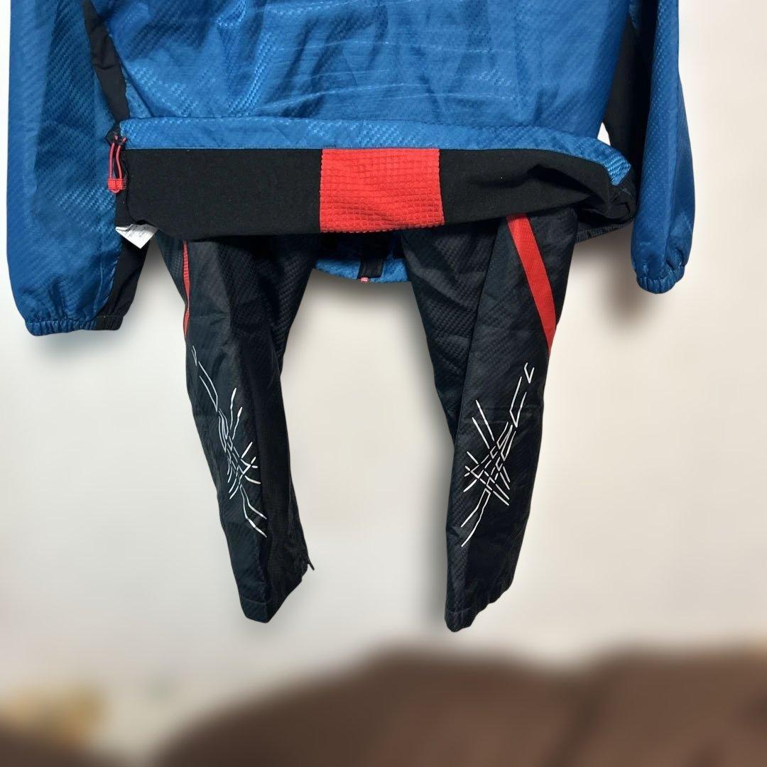 asics ウインドブレーカー セットアップ（上下）XL（O）青×黒 高機能保温