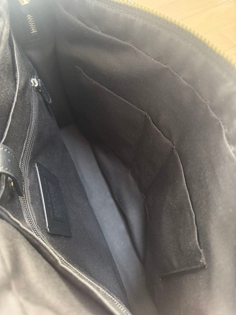 【COACH】レザービジネスバッグ 黒 ブラック
