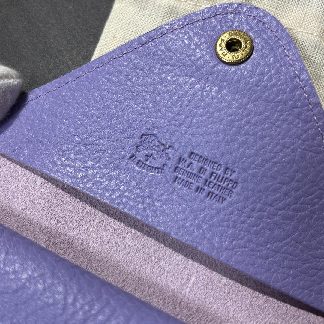 【新品未使用】イルビゾンテ 名刺入れ カードケース ラベンダー パープル