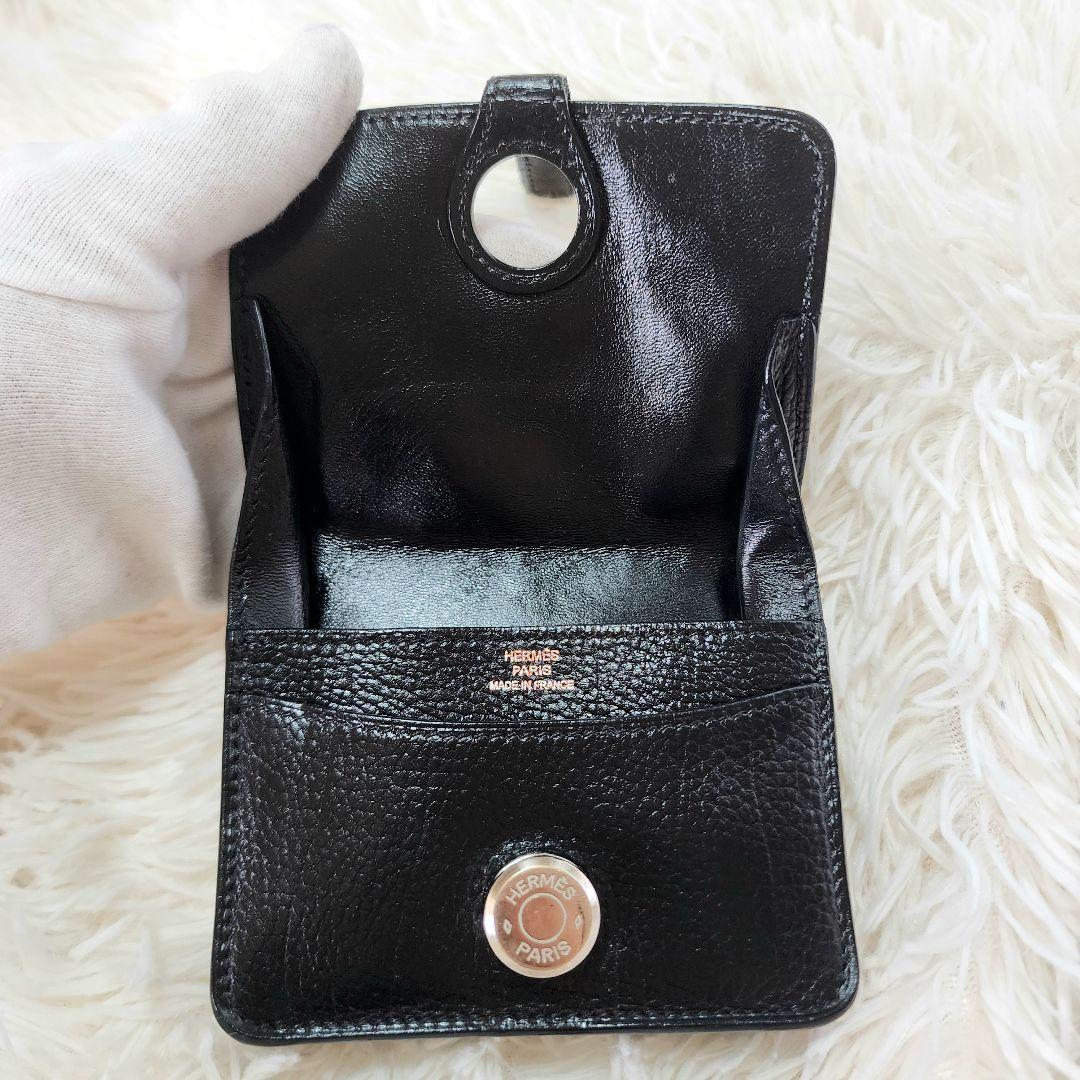 エルメス　HERMES ドゴン　カードケース　名刺入れ　財布　小銭入れ　ブラック