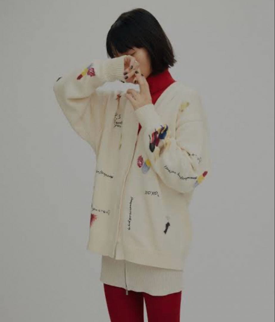 Ameriアメリ☆LITTLE FUNNY FACE KNIT CARDIGAN