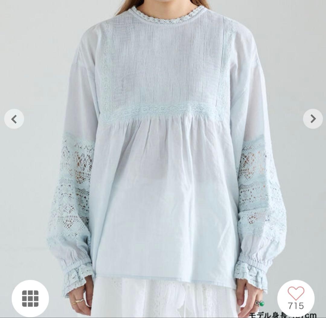 はな　kazumi×Samansa Mos2】 袖レース前後着ブラウス