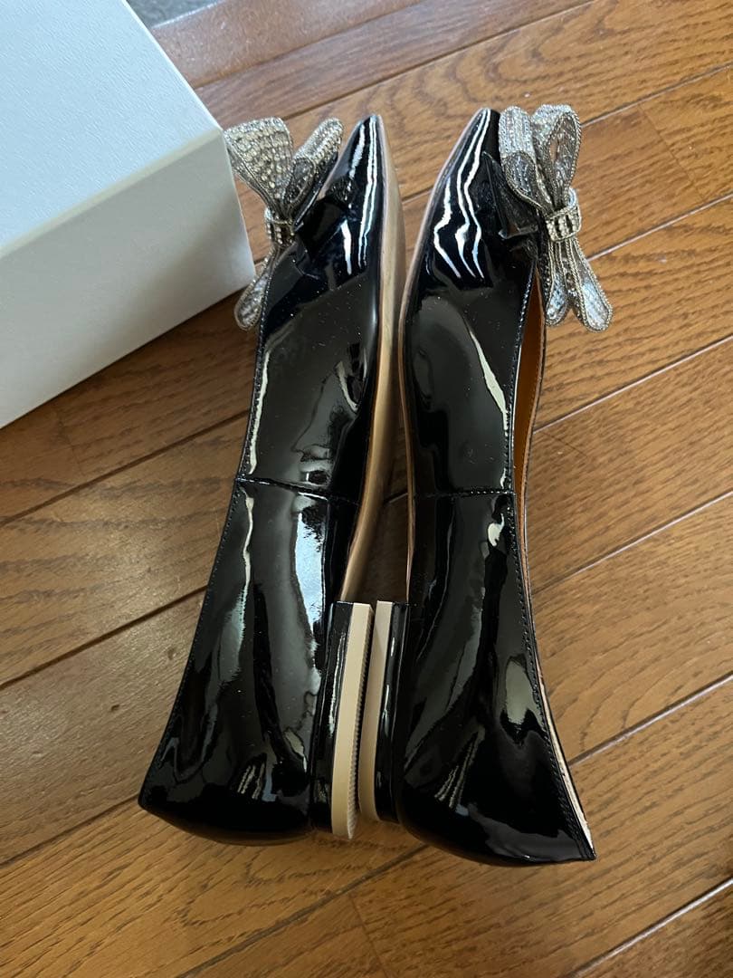 PIPPICHIC リボン パテント フラットシューズ　ピッピシック　アローズ