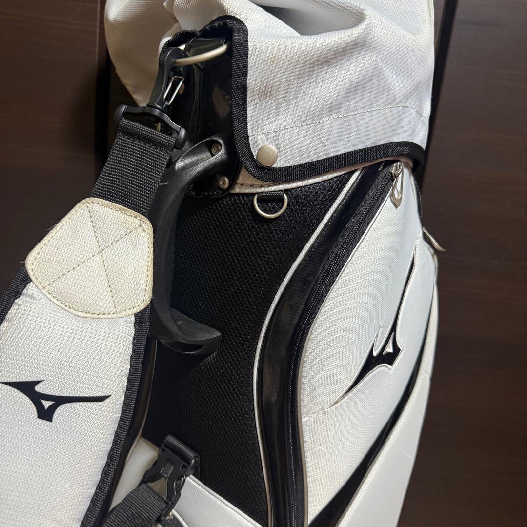 Mizuno キャディバッグ ゴルフバッグ ホワイト/ブラック