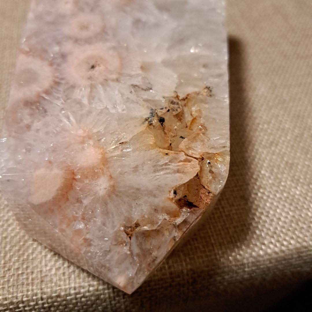 パワーストーン　ピンクアメジスト　タワーポイント　天然石　原石　　置物