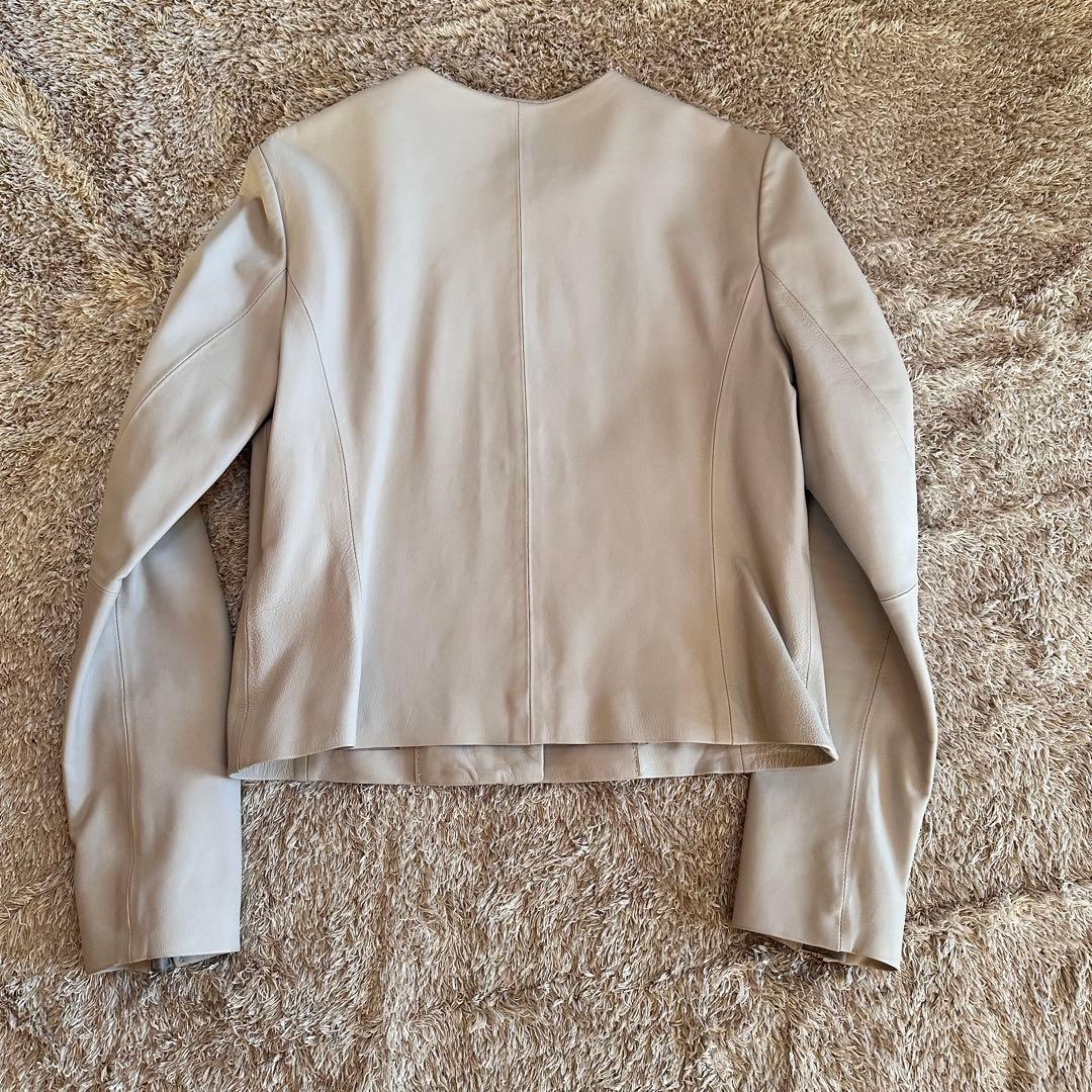 ICB ライダース　ノーカラージャケット　ラムレザー