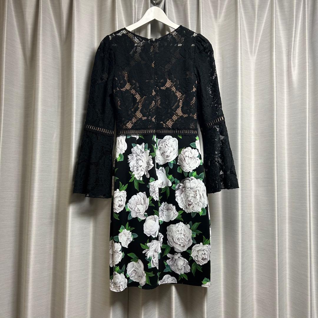 Tadashi shoji ワンピース　レース　花柄　ブラック