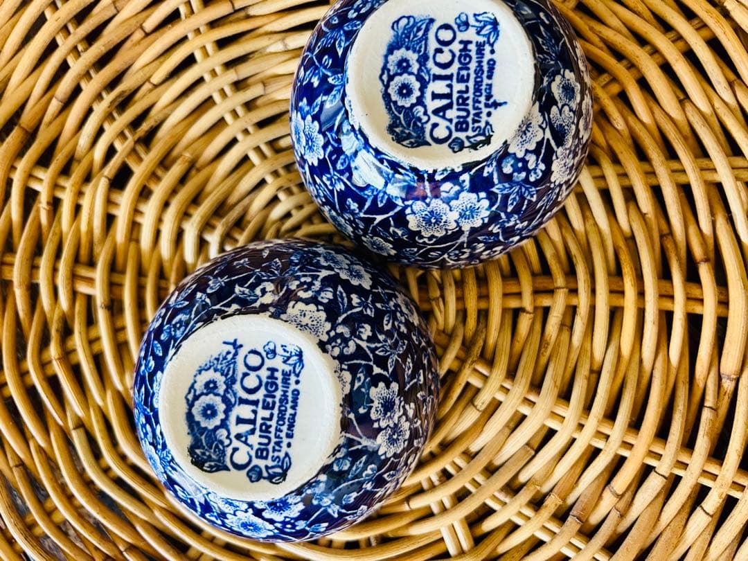 BURLEIGH CALICO/シュガーボウル S /バーレイ ブルーキャリコ