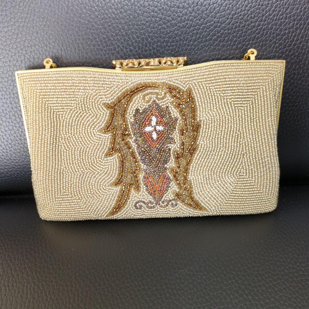 【美品】ビーズバッグ ハンドバッグ　和装洋装　アンティーク　ヴィンテージ2WAY