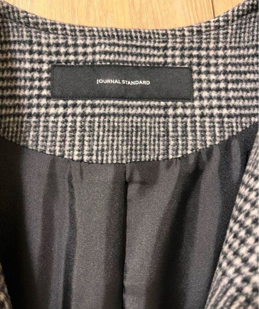 【未使用級】スーパー140 ビーバー　ノーカラー　ショートコート