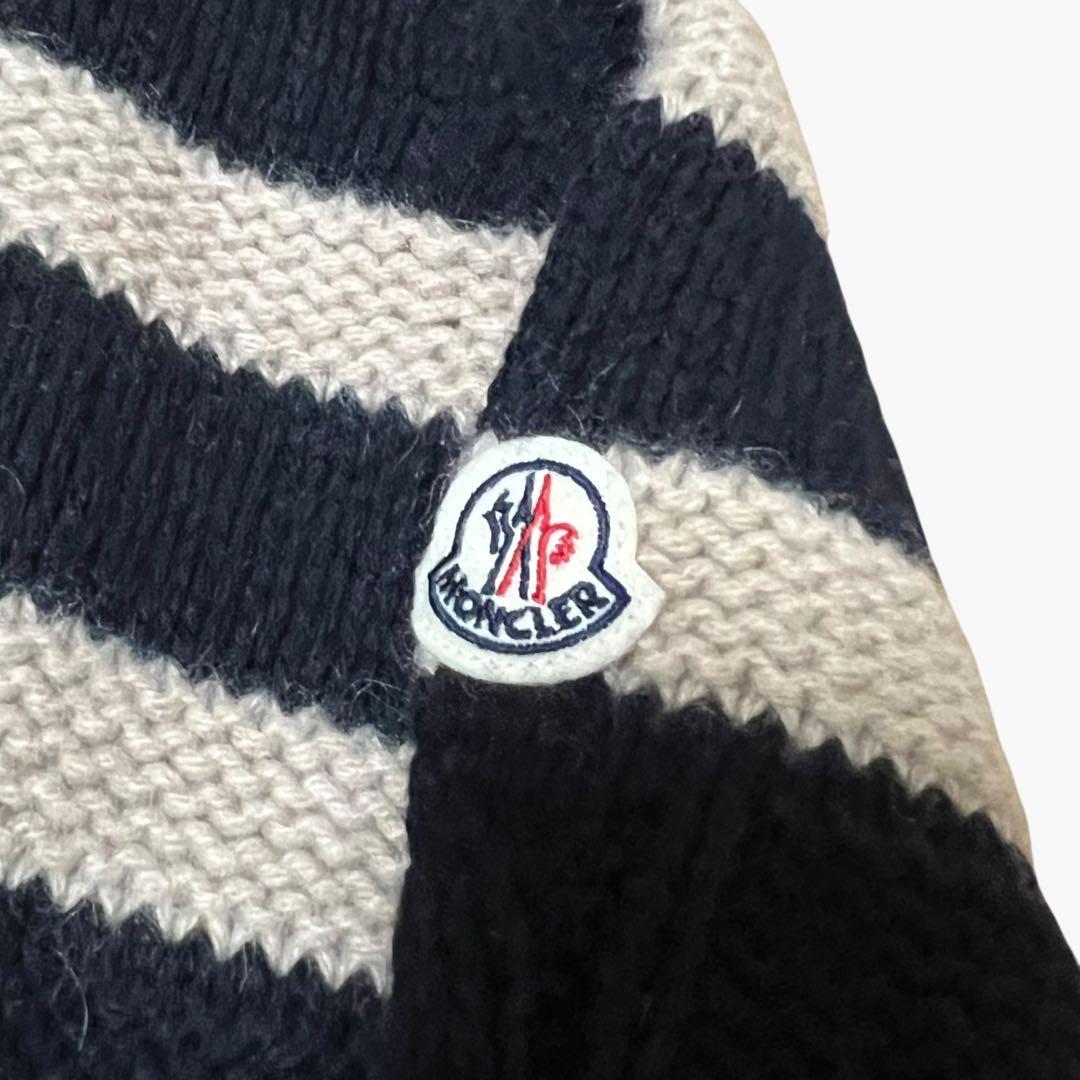 極美品 モンクレール 22AW カシミヤニット ロゴワッペン ブラック S