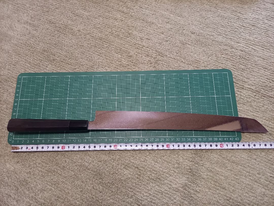 あ*ん様 コアレス　ダマスカス　先丸　柳刃　包丁　黒檀柄　尺一　330