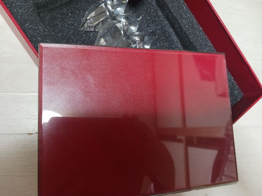 若干難ありBaccarat クリスタルフォトフレーム 赤