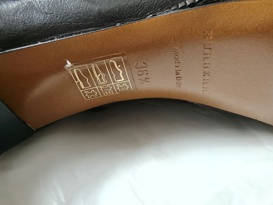 BURBERRY ハイヒール ミドルブーツ ウィングチップ 美品