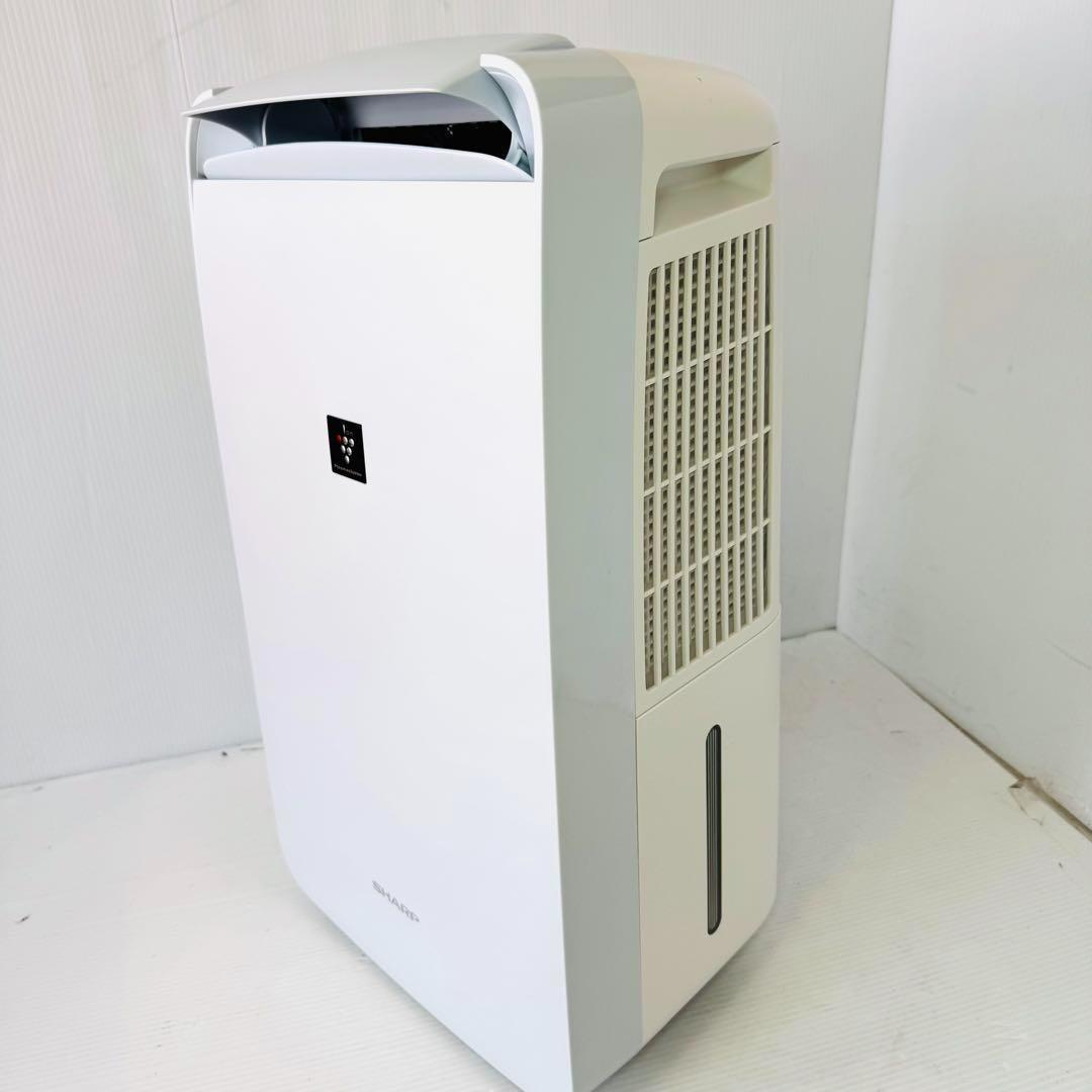 【美品】シャープ 衣類乾燥除湿機 CM-J100-W プラズマクラスター