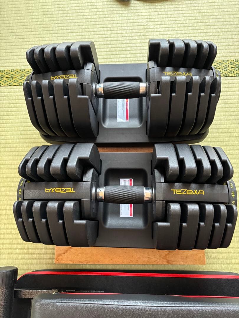 可変式ダンベル約40kg2個とインクラインベンチセット