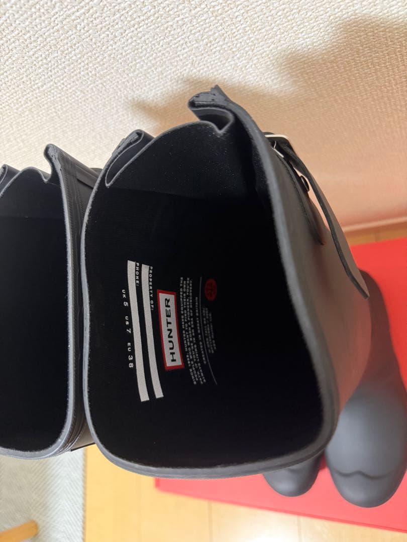 【新品・未使用】HUNTER 長靴 ブラック24cm UK5