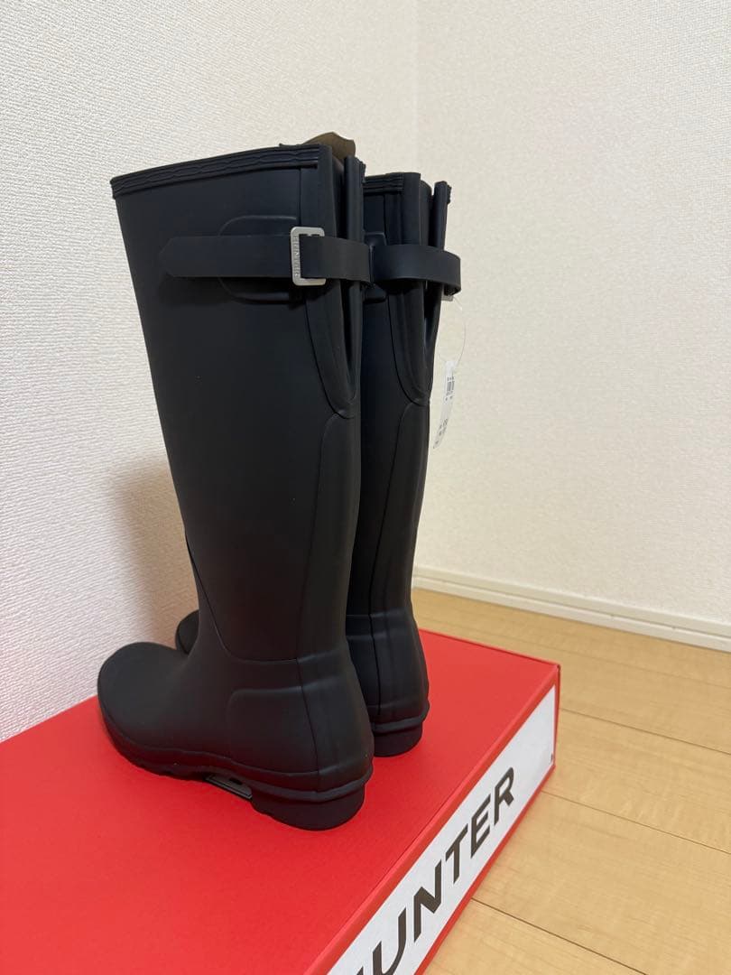 【新品・未使用】HUNTER 長靴 ブラック24cm UK5