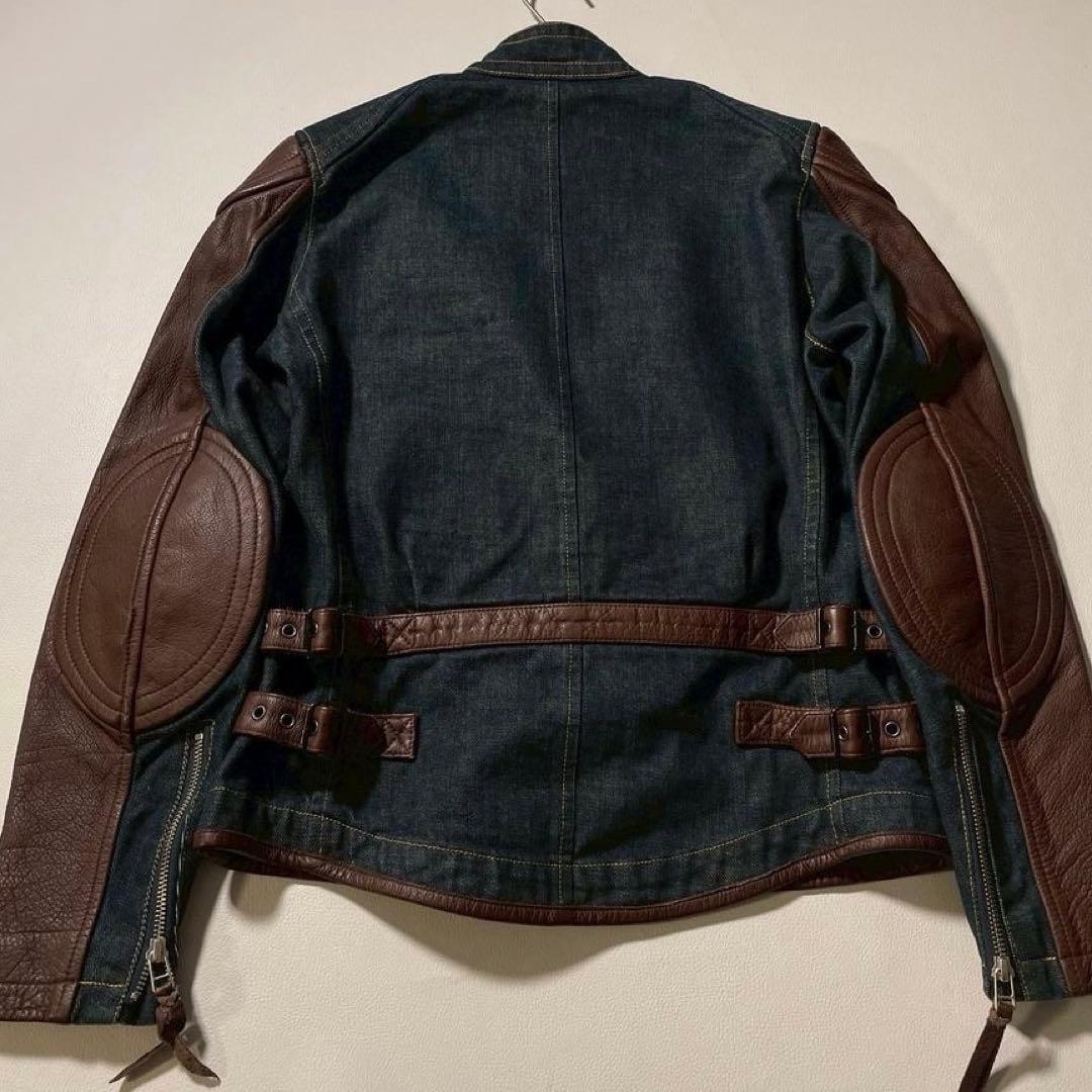 m*☆様 【美品】マックスフリッツ　レザー×デニムコンビ ライディングジャケット