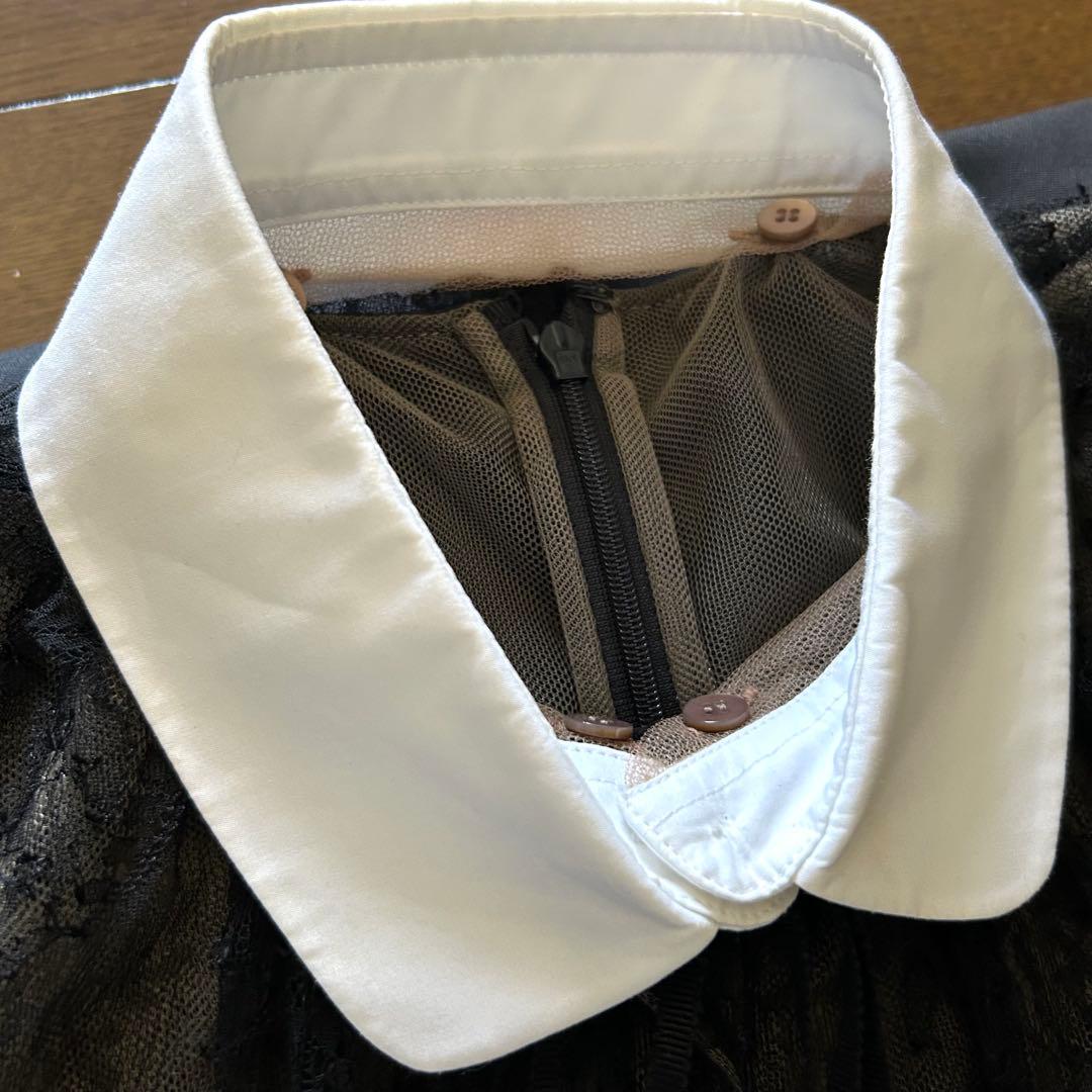 VALENTINO ヴァレンティノ　ドットチュール レース ドッキングワンピース