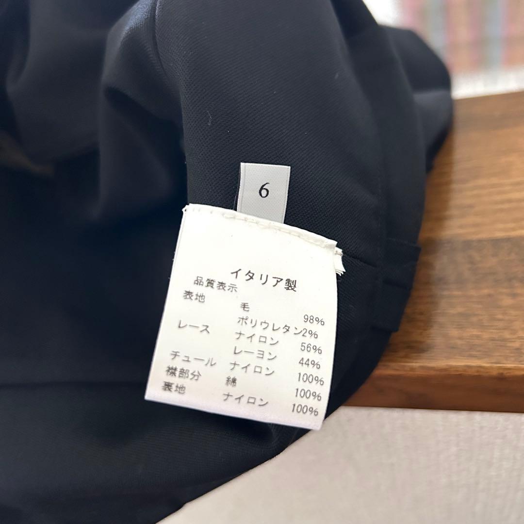 VALENTINO ヴァレンティノ　ドットチュール レース ドッキングワンピース